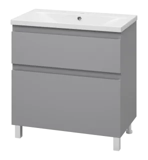 Напольная тумба под раковину Misty Лаки 80 см П-Лак-01080-5012Я серый